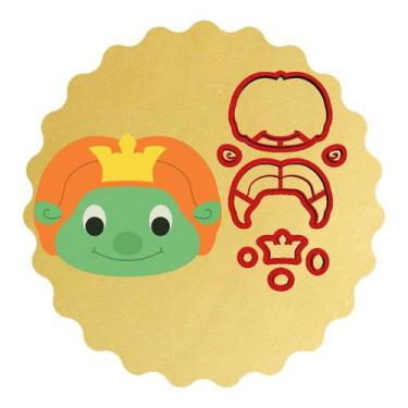 Imagem de Cortador Biscoito Modular Cabeça Fiona - DOCE IMPRESSO,  10cm