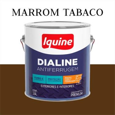 Imagem de Tinta Esmalte Antiferrugem 3,6l Iquine Escolha sua Cor, Marrom/tabaco 