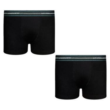 Imagem de Kit 2 Cueca Boxer Box Lupo Infantil Kids Algodão Original, Preto, P