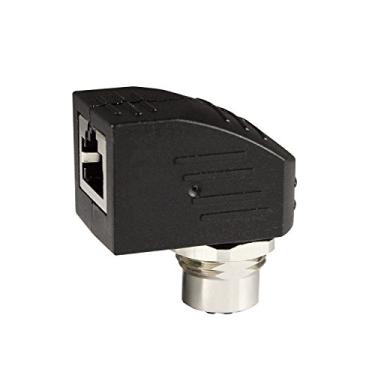 Imagem de ASI ASITPA-4512FD-RA RJ45 fêmea para M12 fêmea de 4 pinos, adaptador de ângulo reto