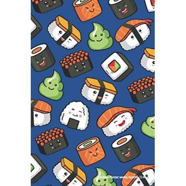 Imagem de Undated Planner w/weekly goal space: 12 month undated daily planner w/to do list, sushi undated monthly planner, undated weekly planner day teacher ... undated academic planner sushi gift