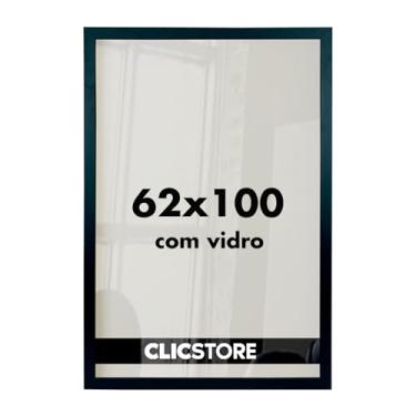 Imagem de Moldura p/Quebra Cabeça Grow Puzzle 2000 peças 62x100 cm Decoração Quadro Parede Sala Escritório Game Office c/Vidro (Preto)