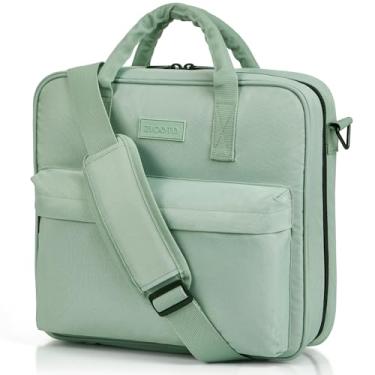 Imagem de Fichário resistente com zíper de 3 anéis com alça de ombro para escola - Lindo fichário com zíper de 5 cm com bolsos extras comporta 500 folhas, livros e laptop - Fácil de carregar Trapper Keeper