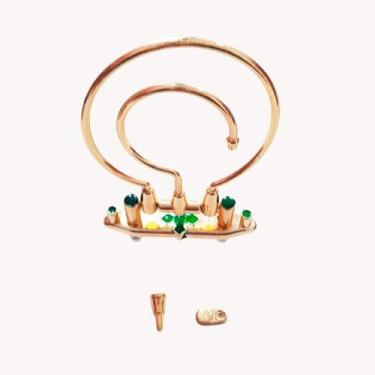 Imagem de Alça Gancho para Gaiola Aves/Pássaros Coleiro Curió Dourado c/ Verde -