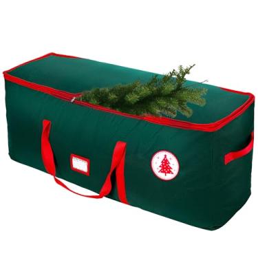 Imagem de NVRGIUP Bolsa grande de armazenamento para árvore de Natal, cabe em árvores artificiais desmontadas de até 2,3 m com alças duráveis, zíper duplo elegante e cartão de identificação, impermeável, à prova de rasgos para Natal para anos de uso