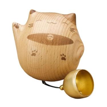 Imagem de Ioensy Campainha decorativa de madeira, lojistas, abertura de porta, sino de suspensão, entrada, ornamento de carrilhão para geladeira