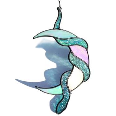 Imagem de Vitral pendurado, lua e cobra, arte decorativa gótica, presentes decorativos de Halloween (veneno)