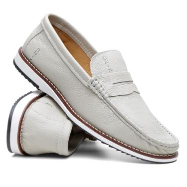 Imagem de Mocassim Masculino Vintage Deluxe Couro Legítimo Premium (Branco, BR, Adulto, Numérico, 43)