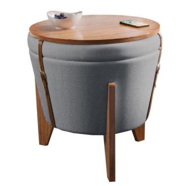 Imagem de Puff Flex Decorativo Amsterdam Bisart Decor - Larflex, Linho Grafite