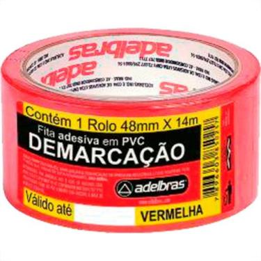Imagem de Fita Demarcao Solo Adel.48Mmx14Mt-Vrm - Adelbras