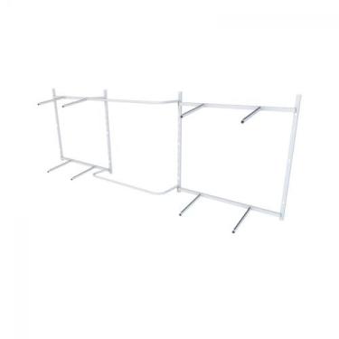 Imagem de Arara de roupas para loja quarto closet 18 peças regulável 300x100 cm 