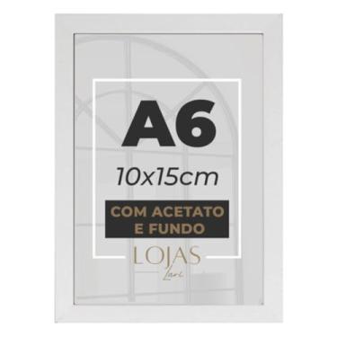 Imagem de Kit 2 Molduras Porta Retrato A6 10x15cm Acetato Quadros Foto (Branco)