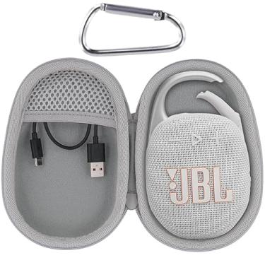 Imagem de Aenllosi Capa rígida para alto-falante JBL Clip 5 Bluetooth, capa protetora para alto-falante Clip 5, branca (apenas capa)