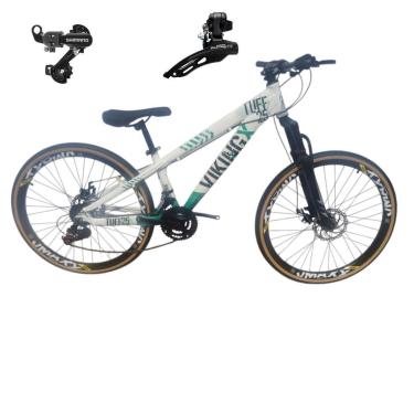 Imagem de Bicicleta 26 VikingX T25 24v Aluminio Cambios SHIMANOS Indexado Pneu Slick Fino Fx Amarela1.50-Unissex