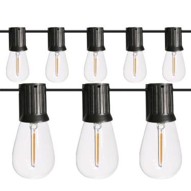 Imagem de Varal de Luzes Externo Cordão Gambiarra 10 Metros com 20 Soquetes E27 