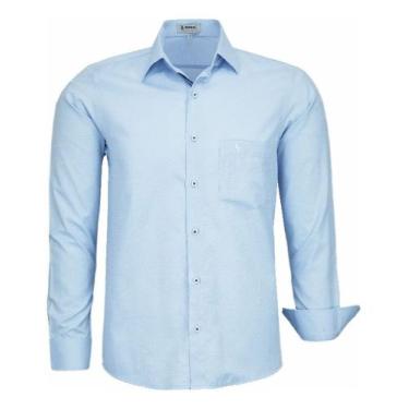 Imagem de Camisa Social Amil Comfort Manga Longa Fácil De Passar 1862, Azul bebê