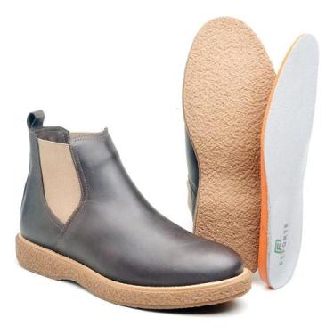 Imagem de Botina Bota Masculina Chelsea Casual Country Em Couro - CLOM, Preto, 3