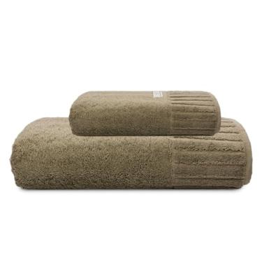 Imagem de Jogo Toalha De Banho e Rosto Velour 500g/m� Camesa, 100% Algod�o, 02 Pe�as, Toque Super Macio, Aconchegante, Melhor Absor��o, Moderno E Sofisticado (Marrom)