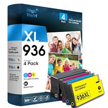 Imagem de Cartuchos de tinta de substituição 936 936XL para HP 936 936 XL cartuchos de tinta para Officejet Pro 9110b 9125e 9135e 9128e 9130b Wide Format 9730e Officejet 9122e (1BK+1C+1M+1Y)