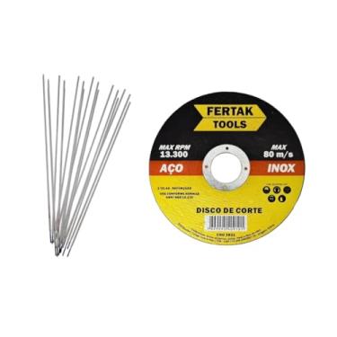 Imagem de Kit 2 Kg Eletrodo + 5 Discos 6013 de 2,5 mm Solda Elétrica Serralheiro Cinza Inox
