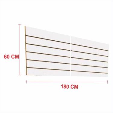 Imagem de Painel canaletado 18mm branco altura 60 cm comp 180 cm - E-nichos