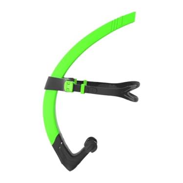 Imagem de Deevoka Tubo de respiração de natação frontal, mergulho com mergulho, treinar semi -seco de treinamento prático Ajustar a cabeça da cabeça de snorkel, Verde