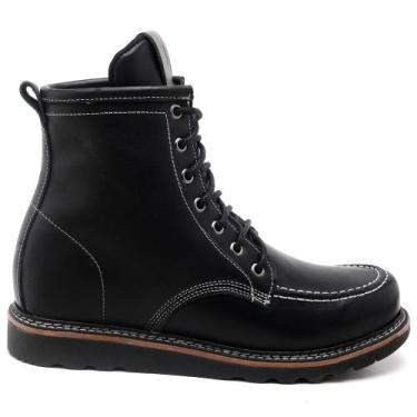 Imagem de Bota Coturno Vintage Masculino Couro Spider - RANCLAFE CALÇADOS, Preto