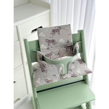 Imagem de Cadeira de jantar de bebê com desenho animado, almofada de tigre, à prova d'água, macia, algodão PP, almofada infantil, quente e fofa, almofada de cadeira de animal, tigre, uma peça