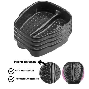 Imagem de Kit 4 Bacia Para Pés Pedicure Salão de Beleza Multiuso Relaxamento Com