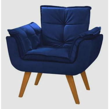 Imagem de Poltrona Chesterfield Luxo Opala sala/recepão/escritório azul marinho