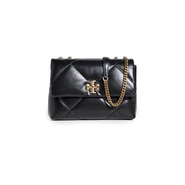 Imagem de Tory Burch Bolsa de ombro feminina Kira Diamond Quilt Convertible, Preto, One Size