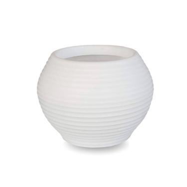 Imagem de Vaso De Planta Oval Decorativo Polietileno 25X30 Branco