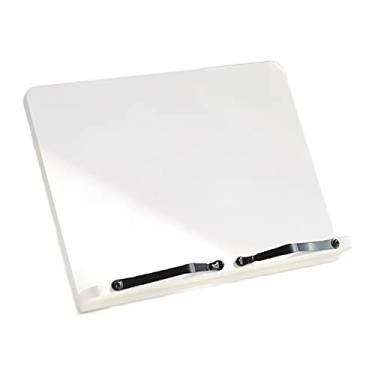 Imagem de Suporte de livro ajustável para leitura de livro de receitas, livro didático, para casa, escritório, laptop, documentos de mesa, tablet, suporte de livro branco (tamanho: pequeno) (uma cor pequena)