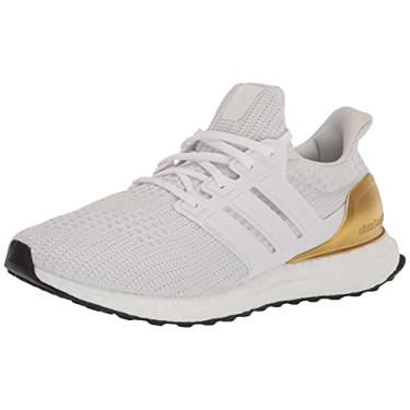 Imagem de adidas Tênis de corrida masculino Ultraboost 4.0 DNA Trail, Branco/Ouro metálico, 8