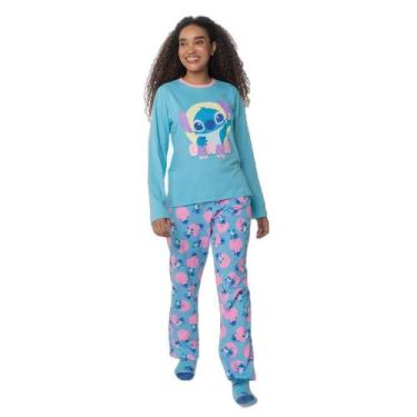 Imagem de Pijama Manga Longa Algodão Feminino Stitch - Puket, P
