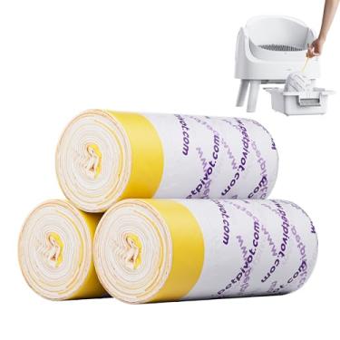 Imagem de PetPivot Forros de caixa de areia para AutoScooper 11 caixa de areia autolimpante de topo aberto, 3 rolos de 60 peças