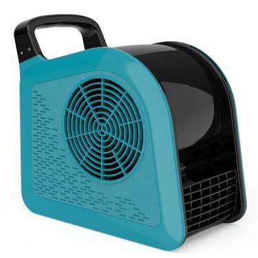 Imagem de Puligoth Ventilador Portátil Para Casa: Ventiladores De Piso Alta Velocidade Resfriamento E Secagem - Com Rotação 185° Quarto, Garagem, Loja Academia, Utilitário 3 Velocidades 2 Tomadas Ca, Azul