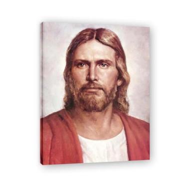 Imagem de Olhos brilhantes Jesus Wall Art Life Child Of God Poster Católico Cristão Senhor Pintura Religiosa Imagem Bíblia para Sala de Estar Igreja Pinturas Modernas Arte Decorativa 80 x 60 cm