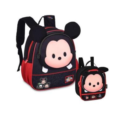 Imagem de Kit Mochila De Costas Com Lancheira Térmica Infantil - Preto - Tsum Ts
