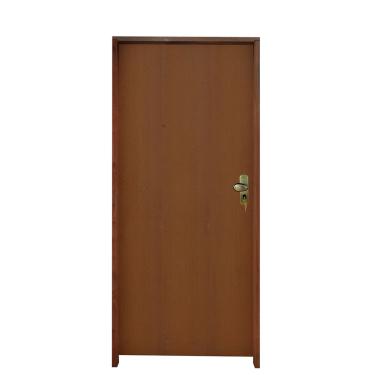 Imagem de Kit Porta Madeira Lisa Padrão Imbuia 92 x 2.10 Batente Tauari 14cm Fechadura Externa Lado Esquerdo – Hale