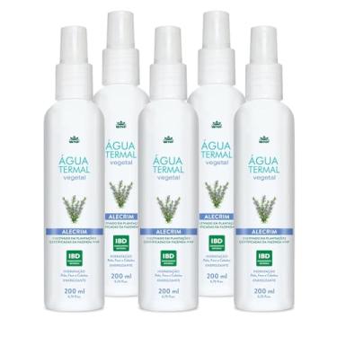 Imagem de Kit com 5 Água Termal Vegetal de Alecrim, 200ml, Hidratante e Energizante para Pele e Cabelos
