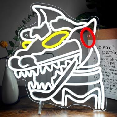 Imagem de Mecha Monstros Sinal Neon para Decoração de Parede de Quarto LED Neon Monstros Rei Arte de Parede Moderno Luz Neon para Sala de Jogos Meninos Dinossauro Mecha Neon Sci-Fi Presentes