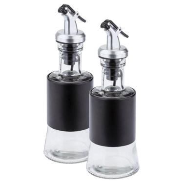 Imagem de Kit Dois Galheteiros de Vidro Preto Weck