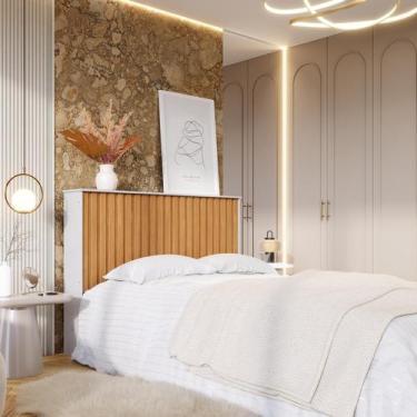 Imagem de Cabeceira para Cama de Casal Detroid Ripada 138/140cm - Caselli Store,