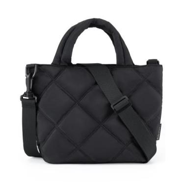 Imagem de Bolsa tiracolo BAGSMART acolchoada acolchoada feminina de nylon preta