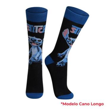 Imagem de Meia Infantil Juvenil Disney Stitch e Angel Lupo, 30-36, 9990, 2 preta