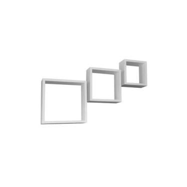 Imagem de Kit 3 Nichos Decorativos Quadrados em três tamanhos P M G - B3 Moveis,