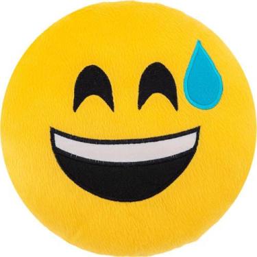 Imagem de Almofada Emoji Pelúcia 45cm suor caindo - Vitor Bordados