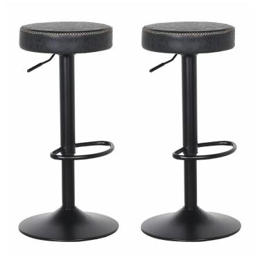 Imagem de Kit 2 Banquetas Estofadas p/Cozinha Gir.pretovintage