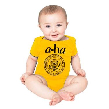 Imagem de Body infantil rock A-HA logo estampa exclusiva - LADO B ROCK CAMISETAS